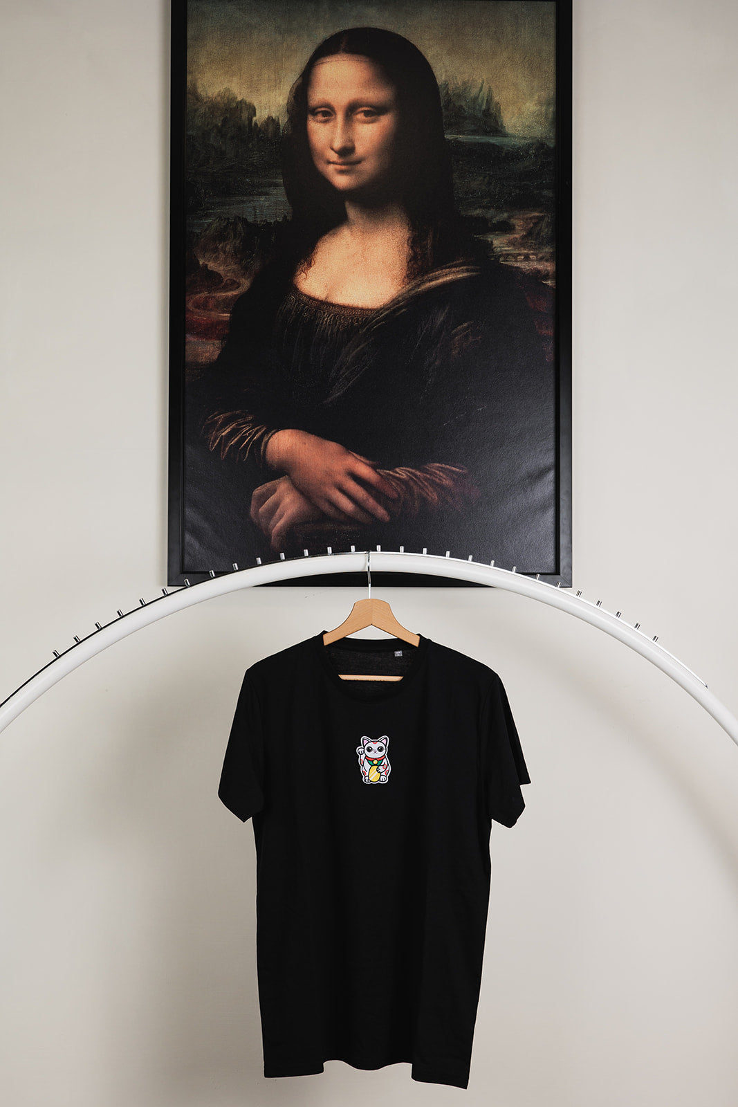 T-shirt Nera - Gatto Maneki