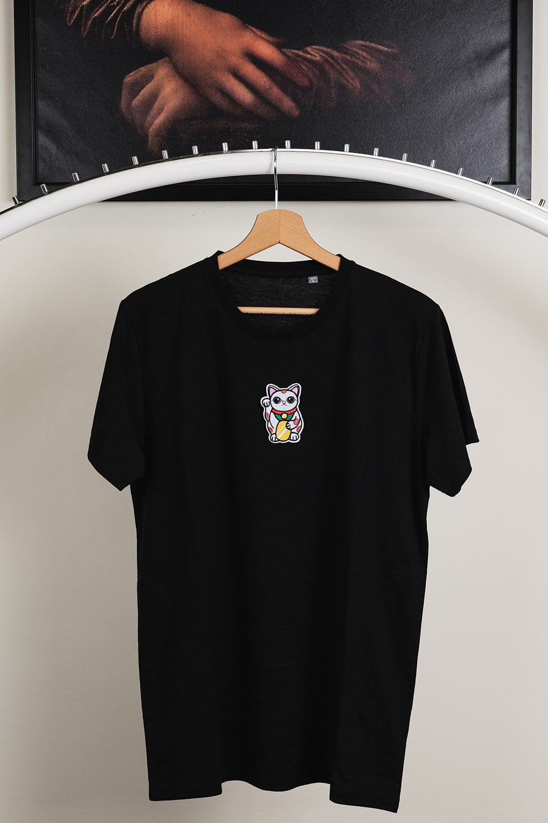 T-shirt Nera - Gatto Maneki