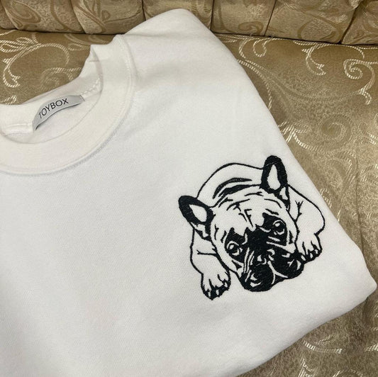 T-Shirt con ricamo Bulldog