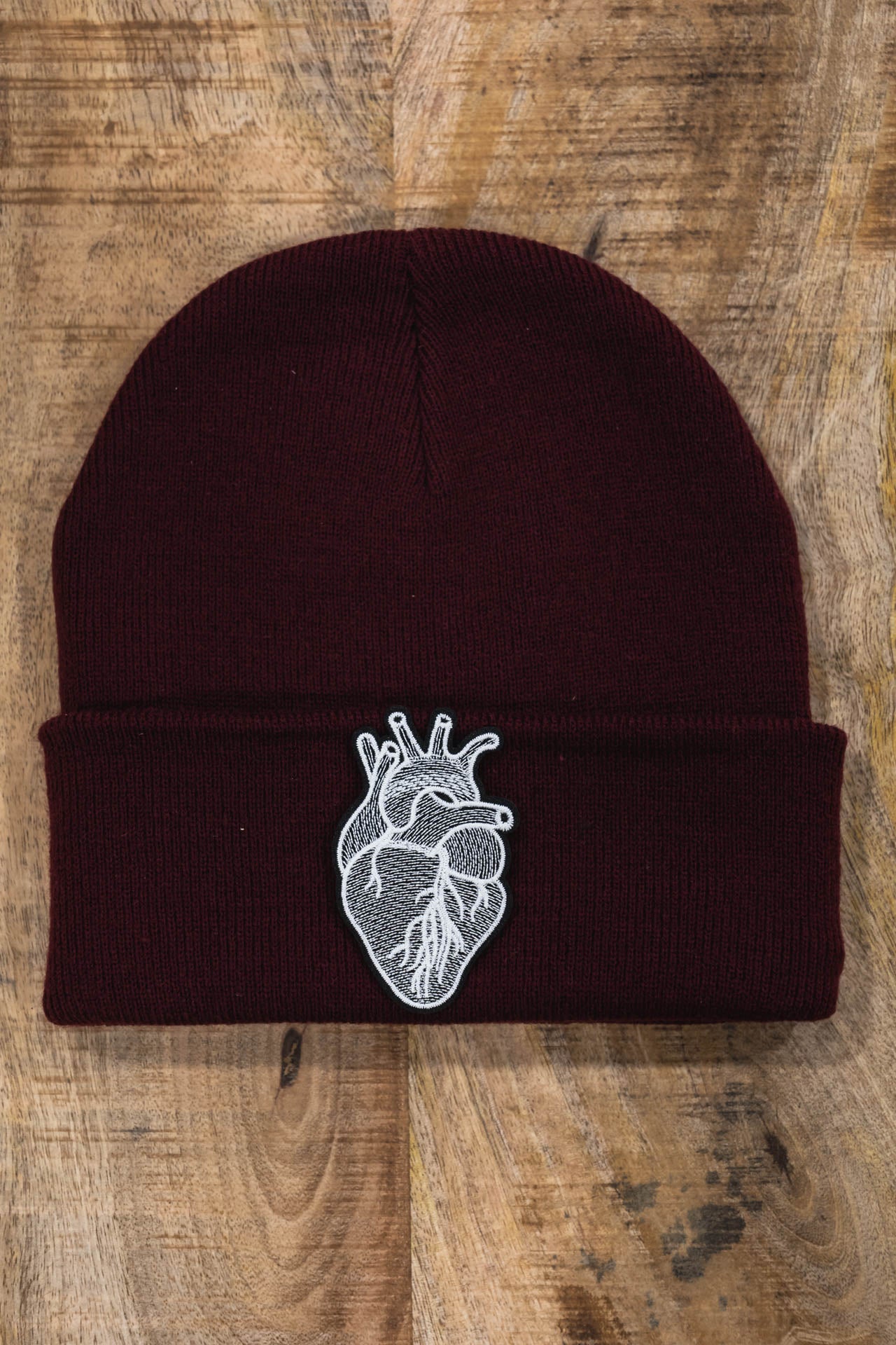 Cappello Bordeaux - Cuore Bianco