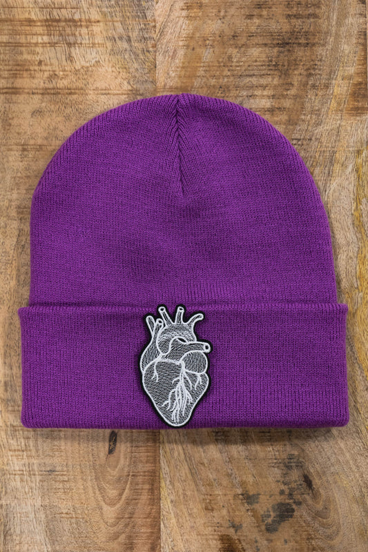 Cappello Magenta - Cuore Bianco